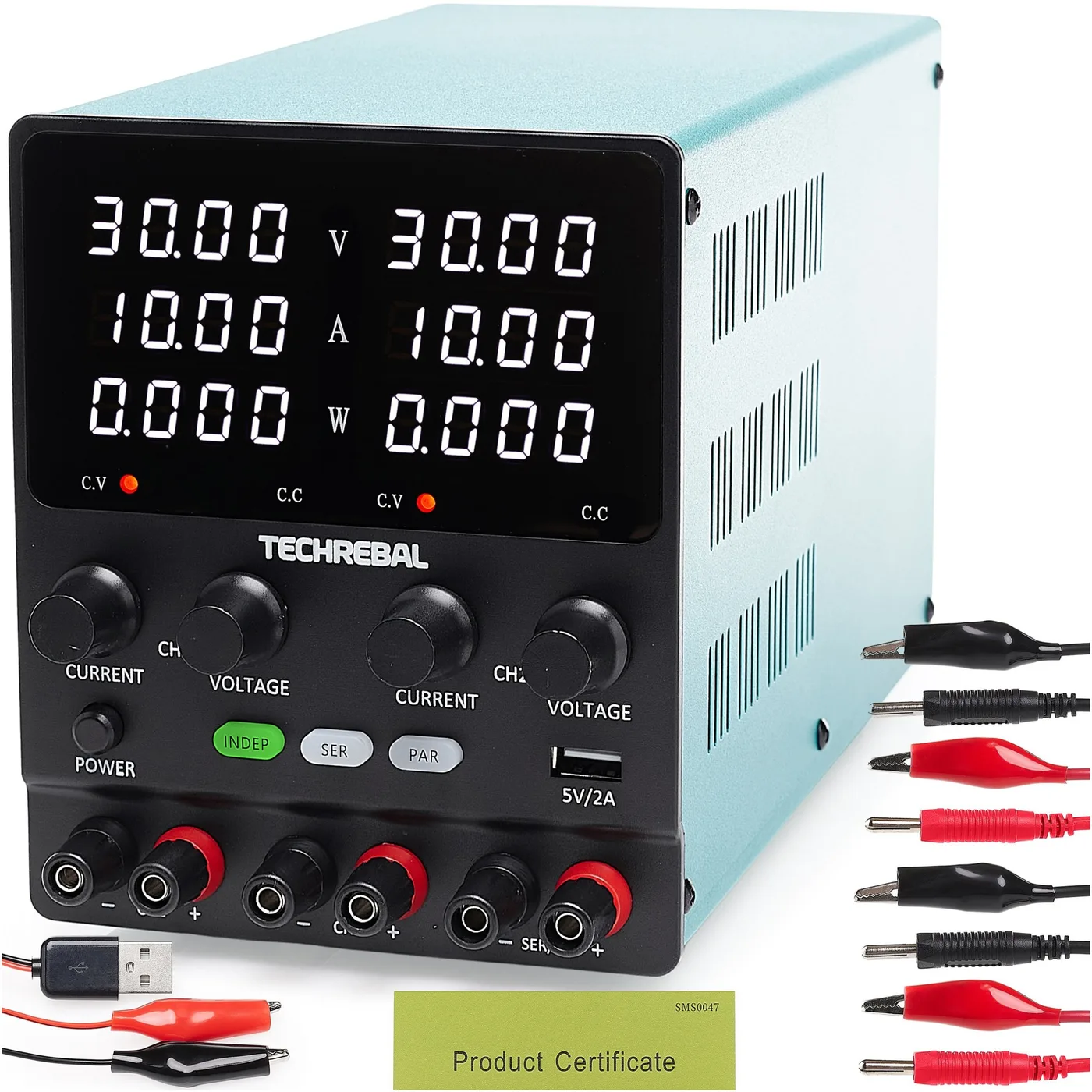 Techrebal SPS-3010-2KD Zweikanal-Laborstromversorgung 30 V, 10 A, 60 V, 5 A
