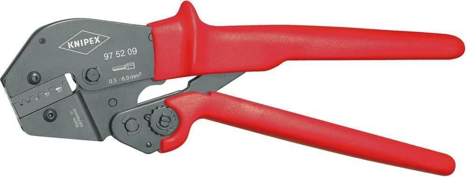 Knipex Profi-Crimpzange zum Crimpen von Hülsen mit Kunststoffflanschen KNIPEX 97 52 09