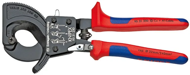 Knipex Kabelschere mit Ratschenmechanismus (95 31 250)