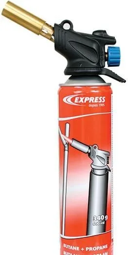 Silver PIEZO-LÖTLAMPE MIT GASBEHÄLTER EXS342 - 342