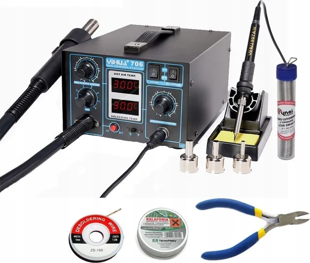 Techrebal Lötstation-Set Yihua 706 Schere KIT 11