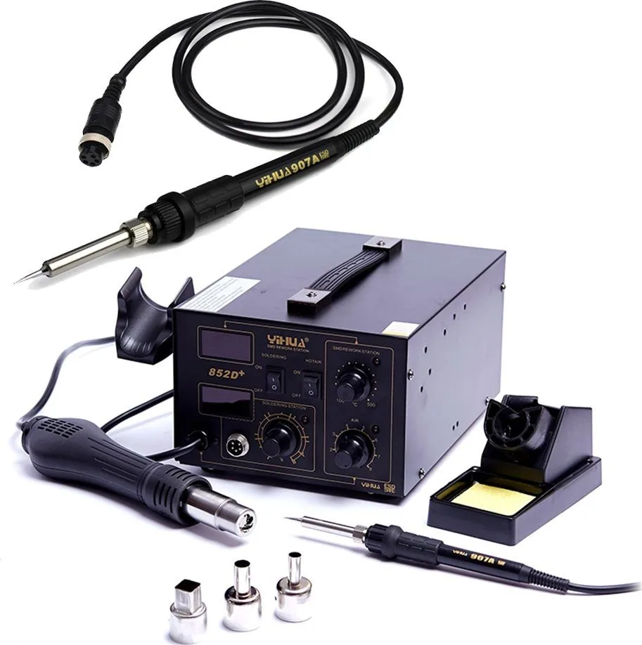 Techrebal Lötstation Yihua 852D+ + Ersatzspitze 907A
