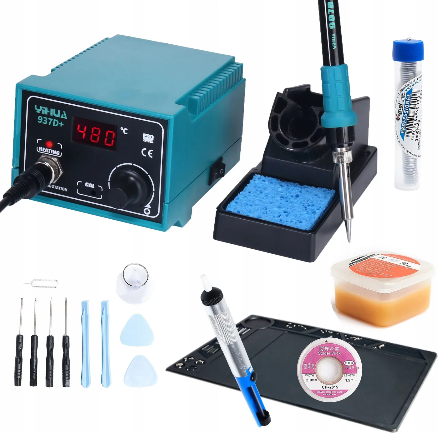 Techrebal Lötstation Yihua 937D+ Matten-Set KIT4