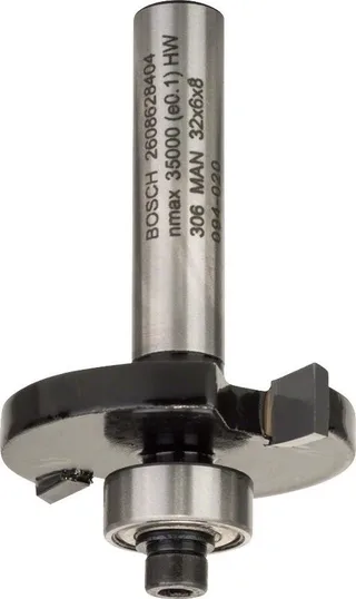Bosch-Fräser „Bosch Disc Groove Cutter Standard for Wood“, 32 mm, Arbeitsbreite 6 mm (Schaft 8 mm, doppelseitig geschliffen)