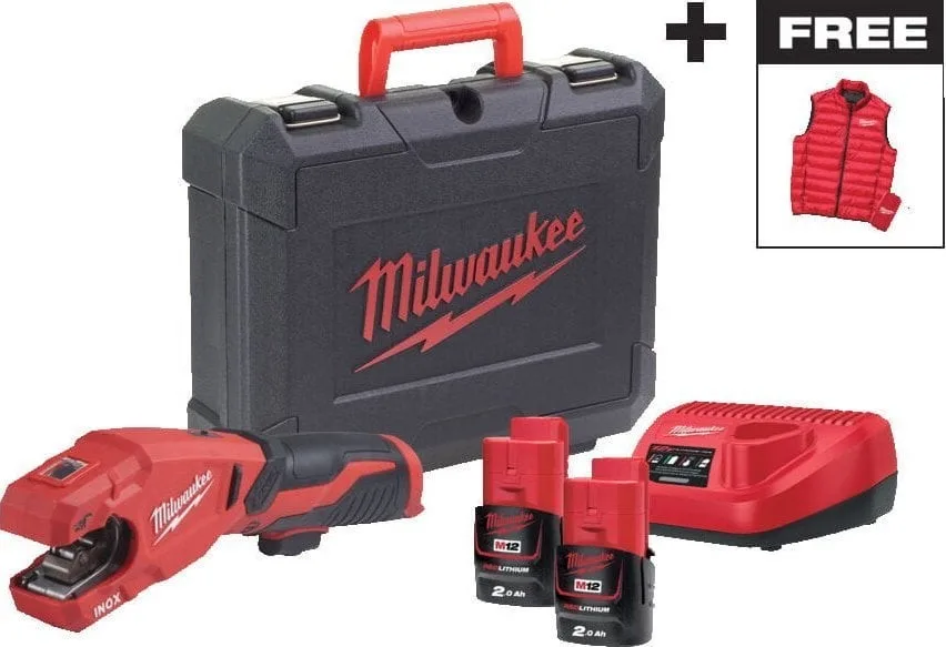 MILWAUKEE.Rohrschneider M12PCSSMC-202C + Lampe M18ALIS-0 und ohne Schutzhülse