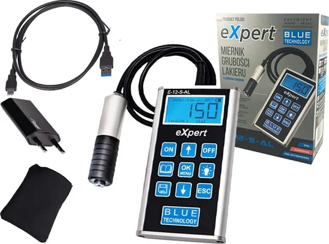 Blue Technology Lackdickenmessgerät eXpert für Stahl, verzinktes Stahlblech und Aluminium (E-12-S-AL)
