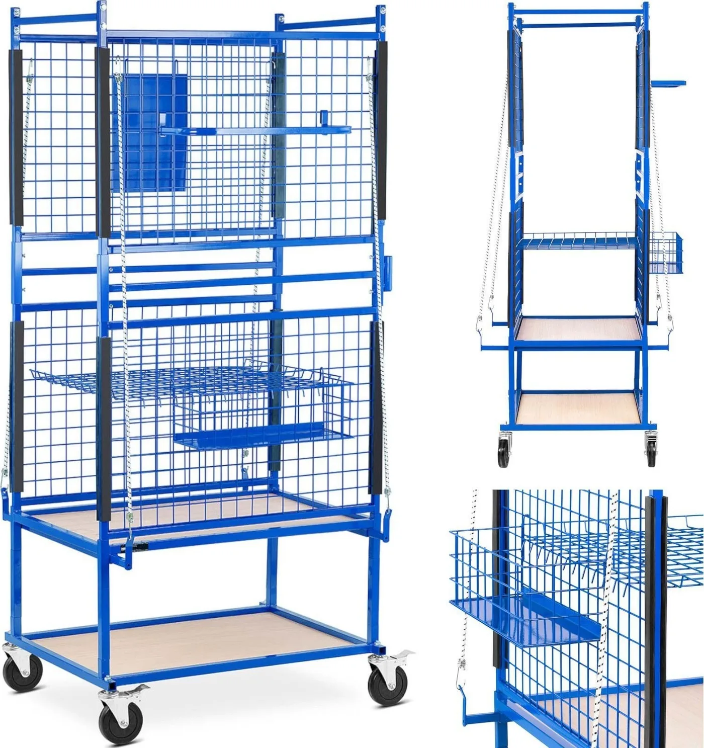 MSW Rollwagen mit Ständer und Korb für Karosserieteile, 60 x 90 x 202 cm Rollwagen mit Ständer und Korb für Karosserieteile,
