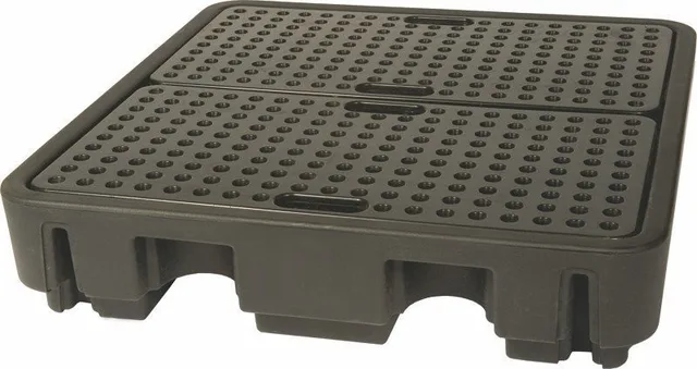 Topserw Auffangwanne für 4 Fässer mit einem Fassungsvermögen von 250 l, Abmessungen 1380 x 1290 x 280 mm