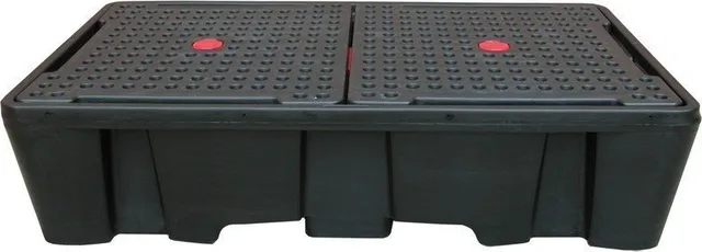 Topserw Auffangwanne mit einem Fassungsvermögen von 1130 l, für 2 IBC/KTC, Abmessungen 2450 x 1450 x 575 mm