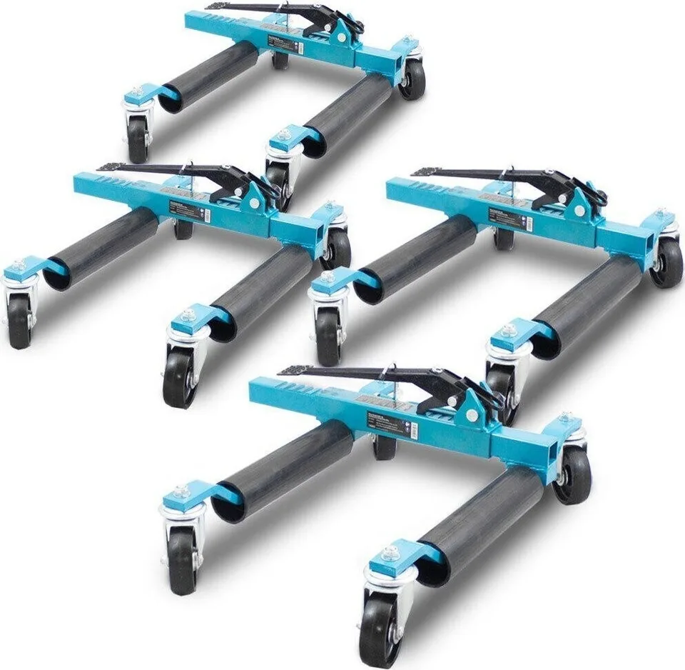 Bituxx Set aus 4 Rangierwagen mit mechanischem Hubmechanismus für bis zu 560 kg/Stück