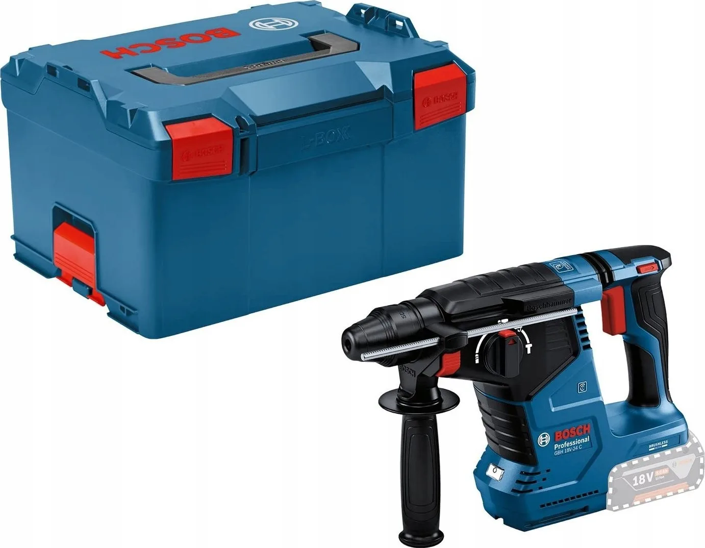 Bosch Akku-Bohrhammer GBH 18V-24 C Professional solo, 18 V (blau/schwarz, ohne Akku und Ladegerät, w