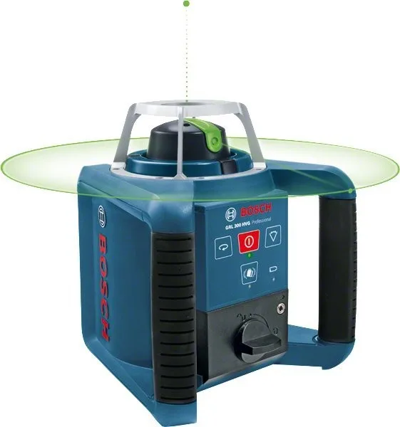 Bosch Rotationslaser GRL 300 HVG Professional, mit Halterung (blau, Koffer, grüne Laserlinie)