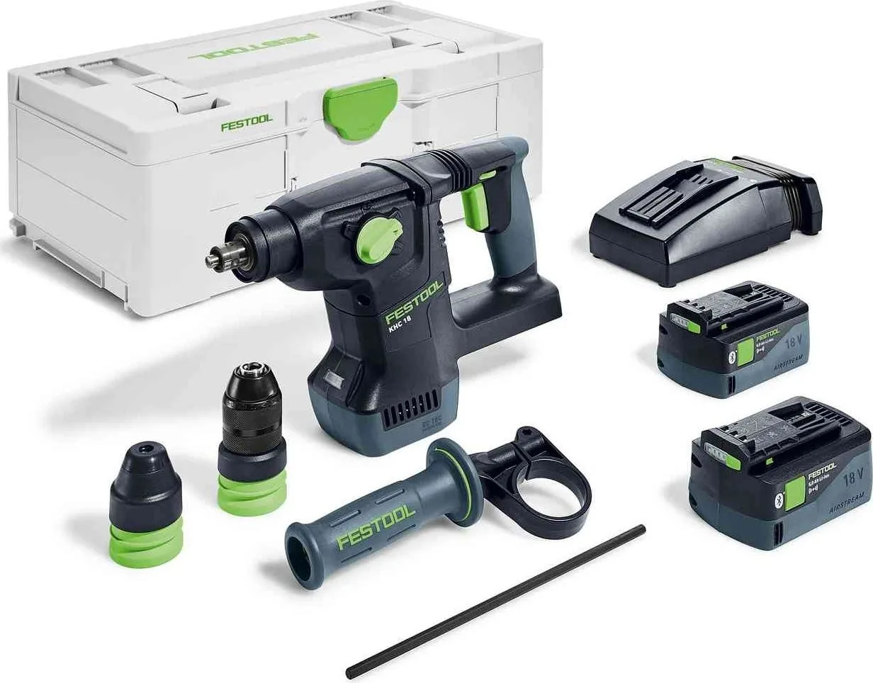 Festool KHC 18 5.0 EBI Plus (577448) 18-V-Bohrhammer, 2 x 5-Ah-Akku