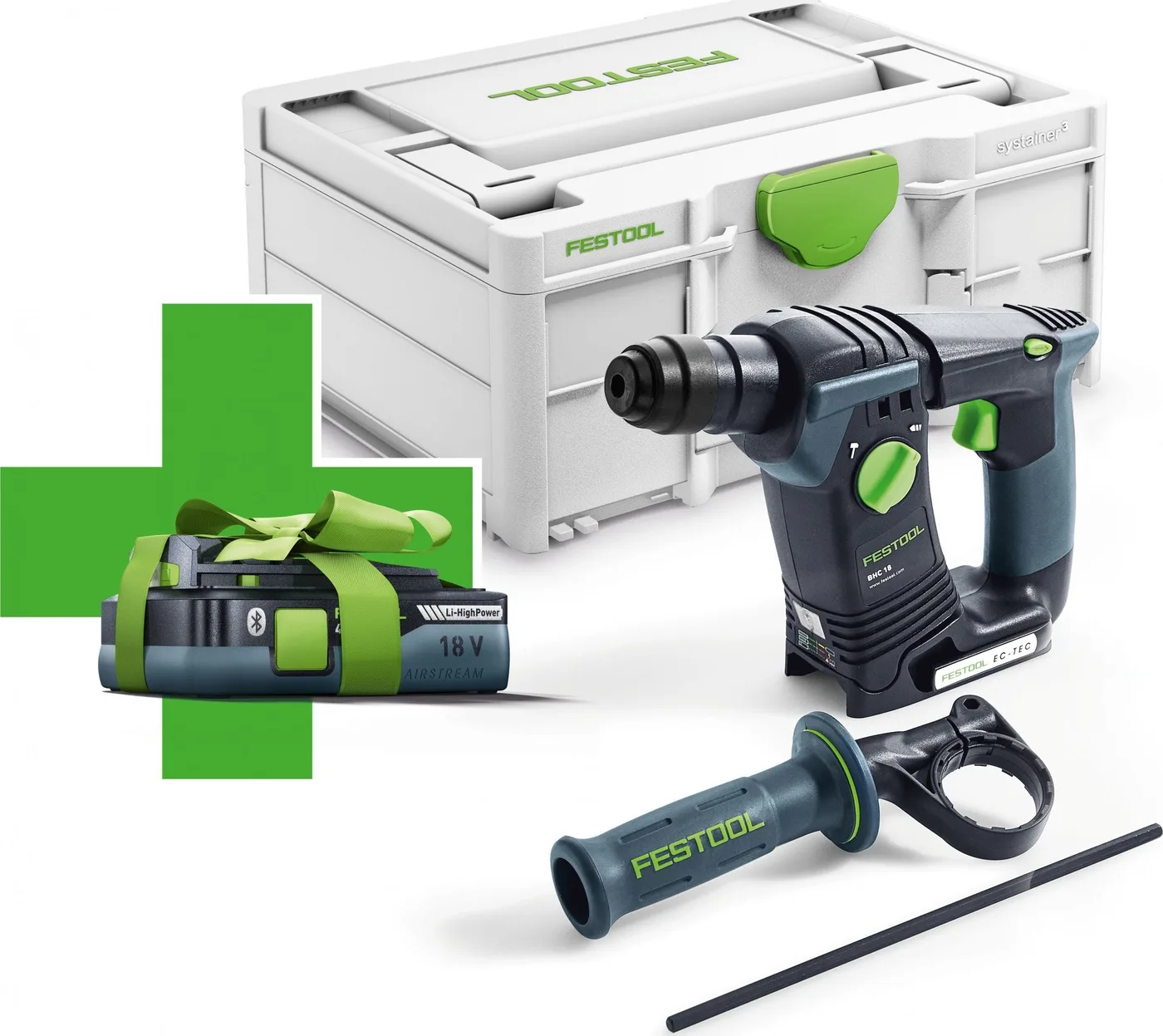 Festool BHC 18-Basic 18-V-Bohrhammer + 4-Ah-Akku (577057)