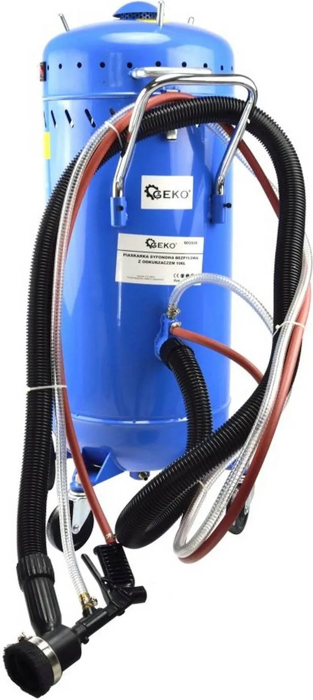 Geko Staubfreier Siphon-Sandstrahler mit Staubsauger 106 l (1)