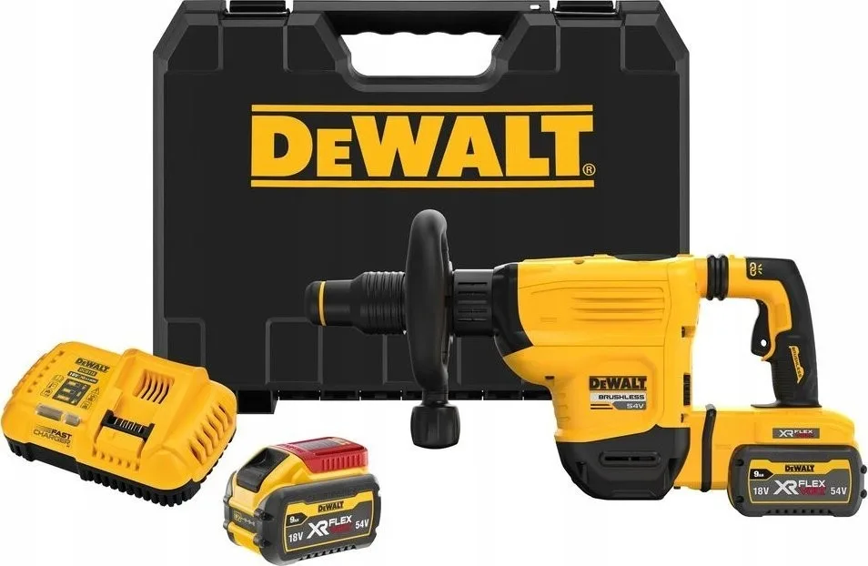 Dewalt 54 V XR FlexVolt SDS-Max-Abbruchhammer, 6 kg, 2 × 9 Ah