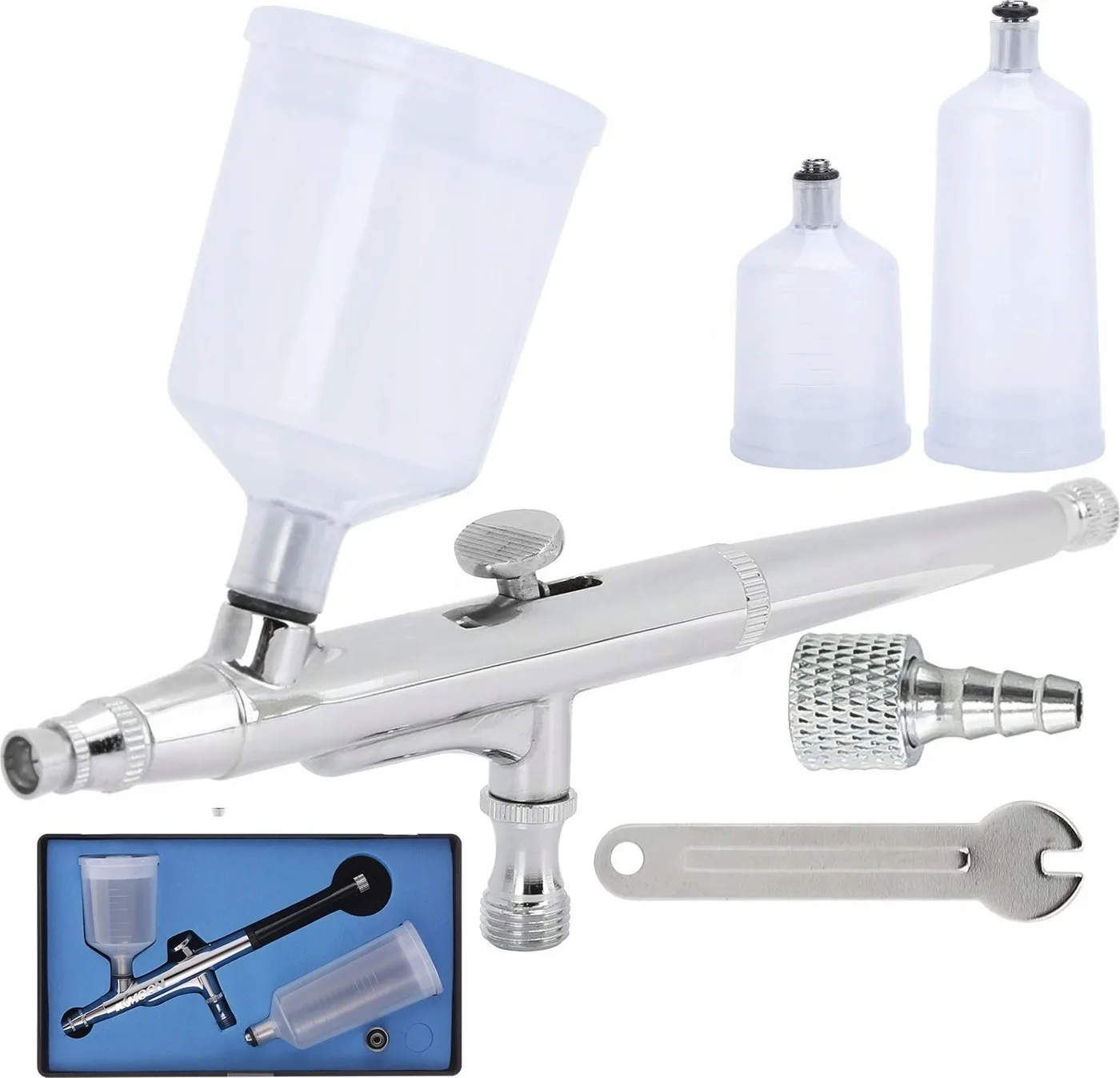 Rosfix Airbrush für Lackier- und Malarbeiten, Präzisionsspritzpistole für den Modellbau, Düse 0,3 mm