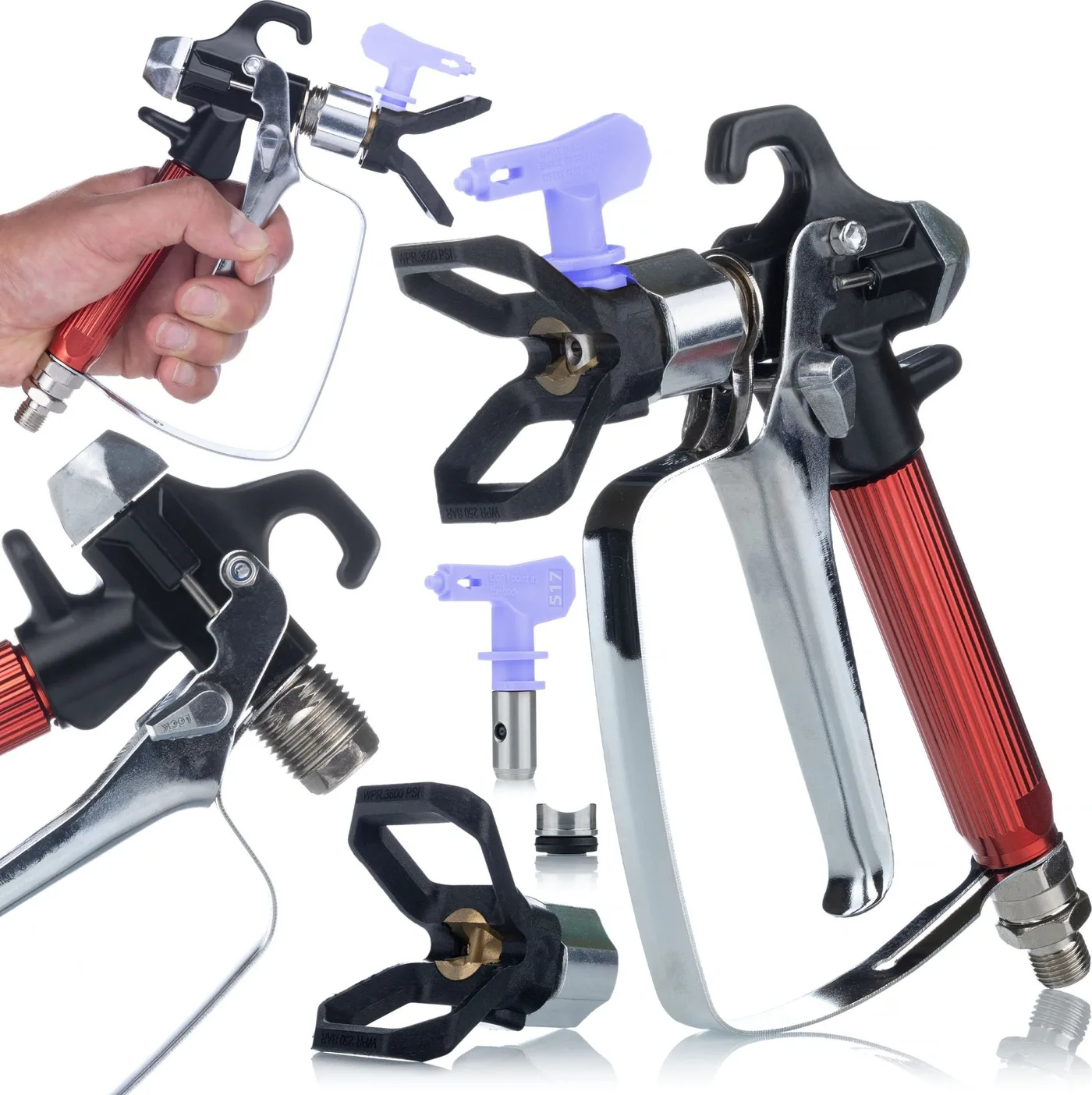 Rosfix STARKE SPRITZPISTOLE FÜR FARBSPRITZGERÄTE WAGNER, GRACO, ROSFIX 1/4