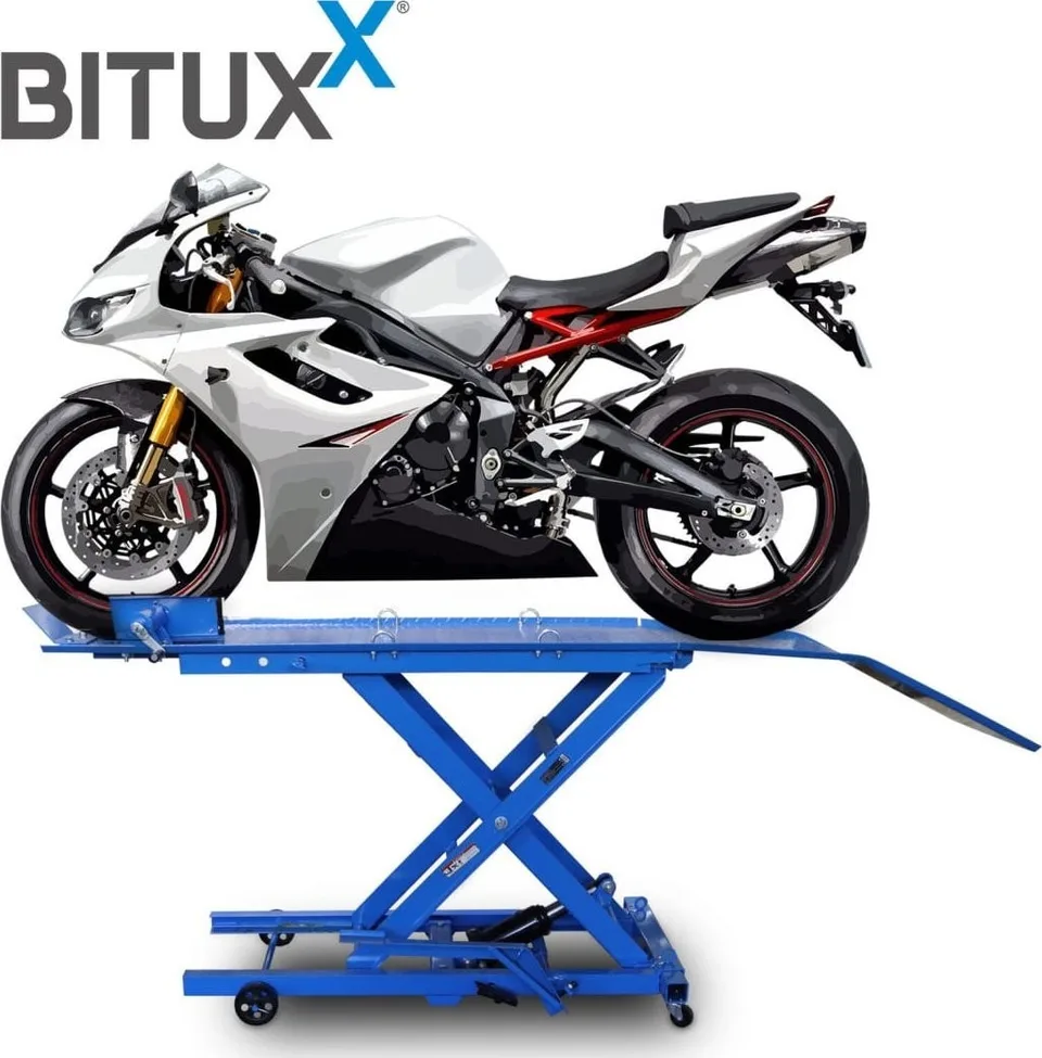 Hydraulische Motorrad-Scherenhebebühne mit Fußpumpe, 364 kg, Bitux