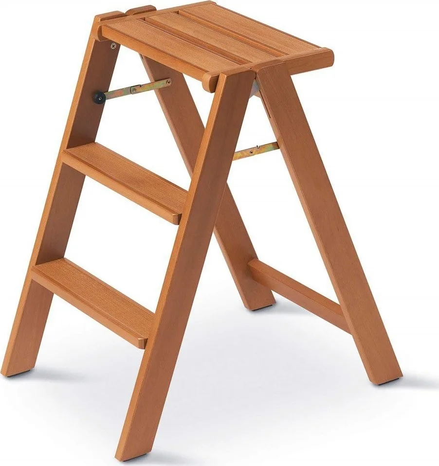 OSIMO Holzleiter – 67 x 61 cm, braun  – Arredamenti