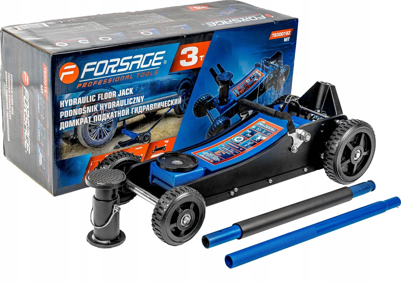 Forsage Hydraulikheber 3 t (min. Höhe 155 mm, max. Höhe 695 mm)