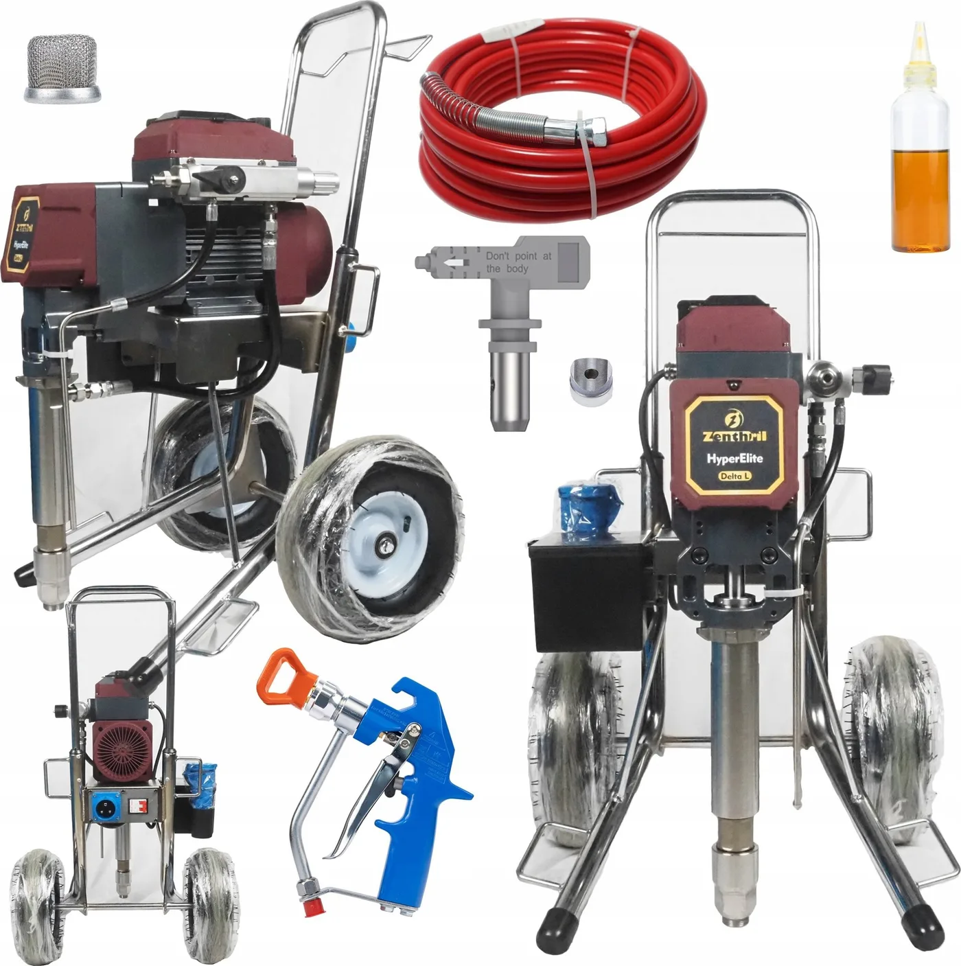 Rosfix Farbspritz- und Spachtelgerät Zenthril Delta L, 4000 W, 23 MPa, 0,043", 8 l/min, HyperElite-Serie