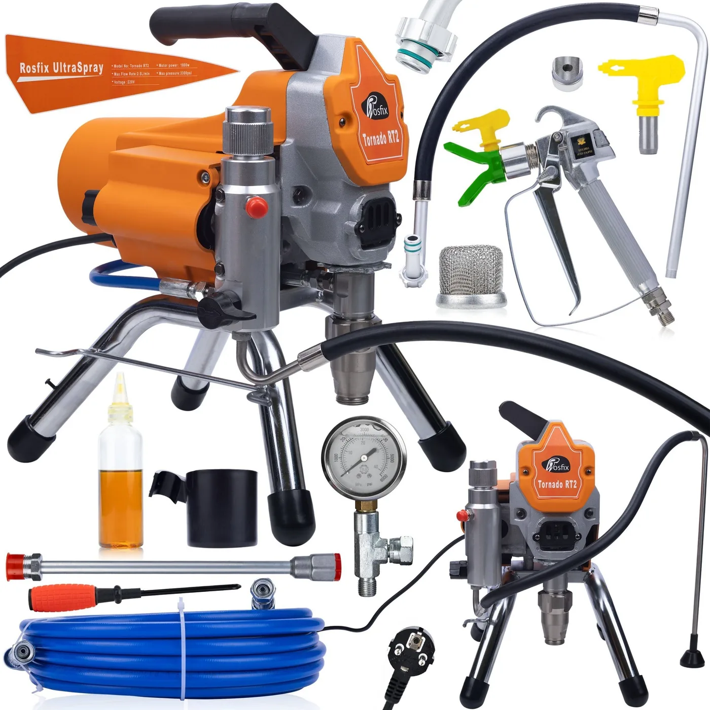 Rosfix PROFESSIONELLE HYDRODYNAMISCHE KOLBEN-LACKIERANLAGE ROSFIX TORNADO RT2