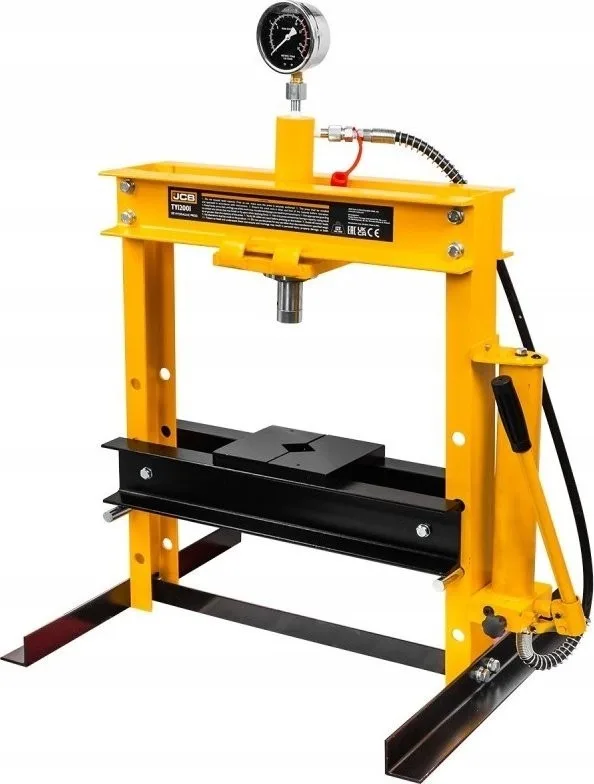 JCB Niedrige Hydraulikpresse mit Manometer und 12-Tonnen-Pumpe