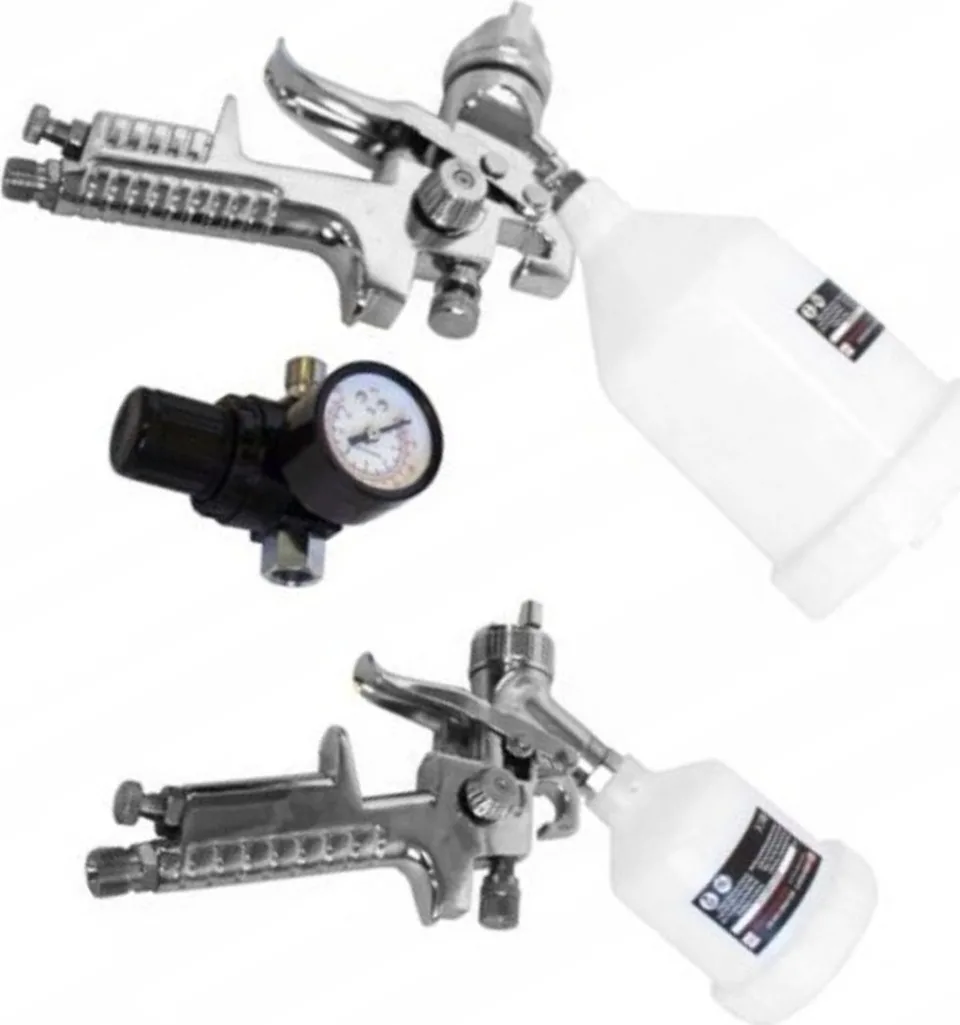 Forcekraft Lackierpistolen-Set mit Druckregelung, 2-teilig (1,0 mm und 1,4 mm)