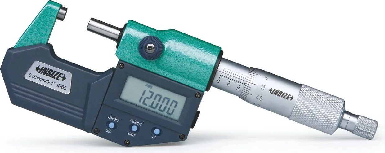 Insize Digitalmikrometer 0–25 IP65 / CERT (3101-25A)