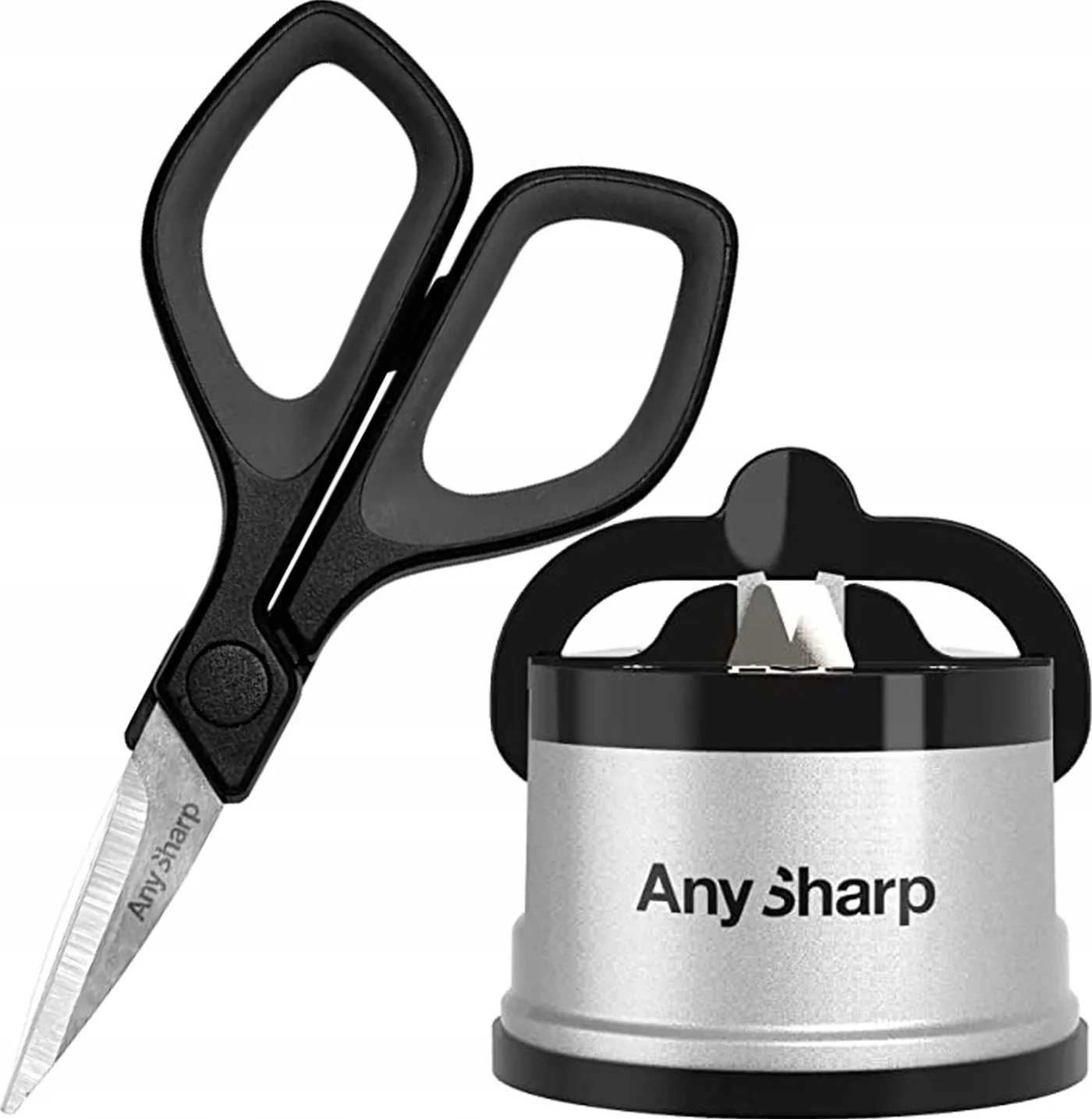 AnySharp Set: AnySharp Classic Silver Anspitzer und Mini-Schere (ASMULTISILSIZZ)
