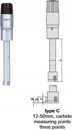 Insize 3-Punkt-Analog-Mittelstück 20–25