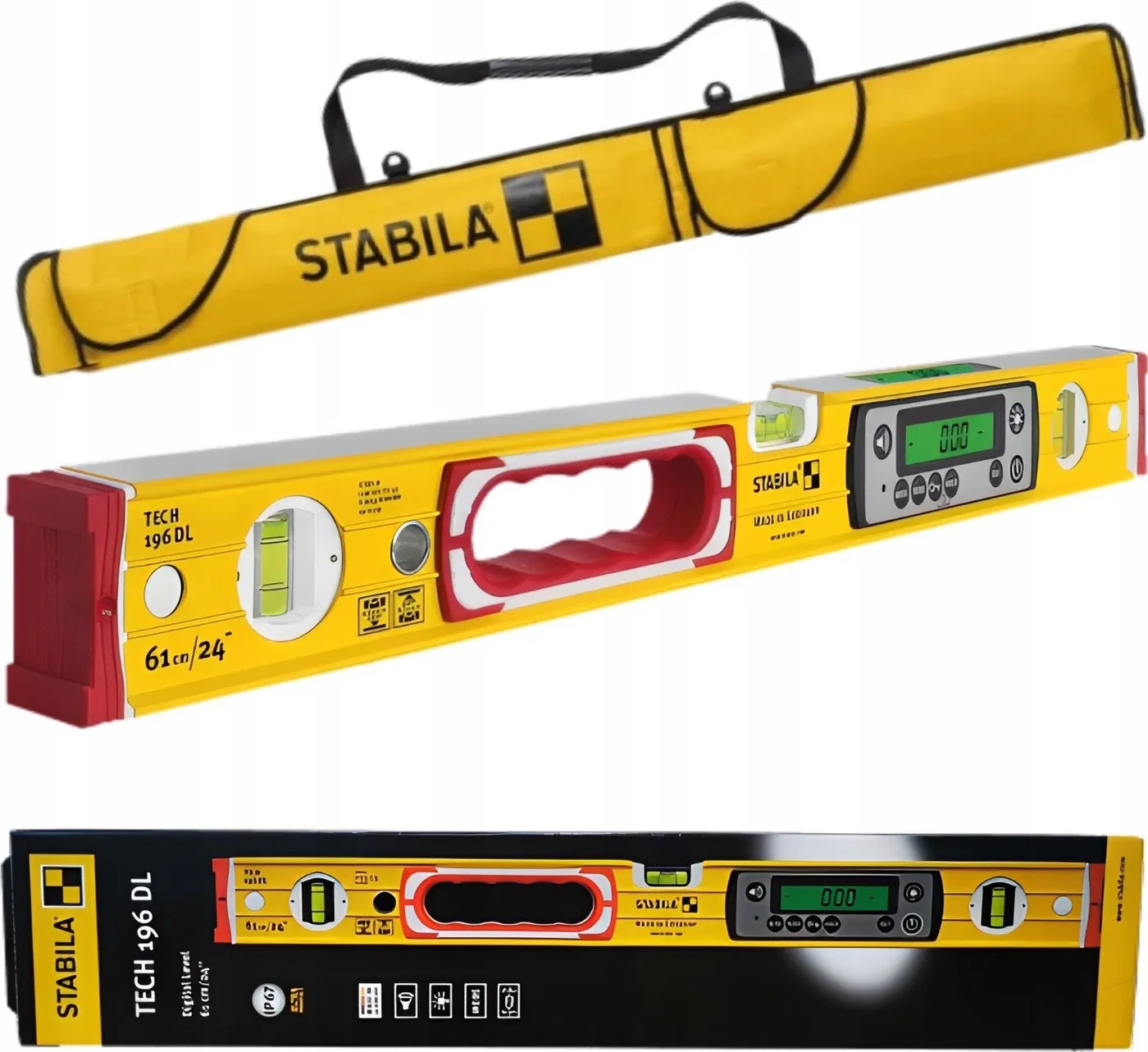 Stabila Elektronische Wasserwaage Stabila Tech 196DL, IP 67, 183 cm
