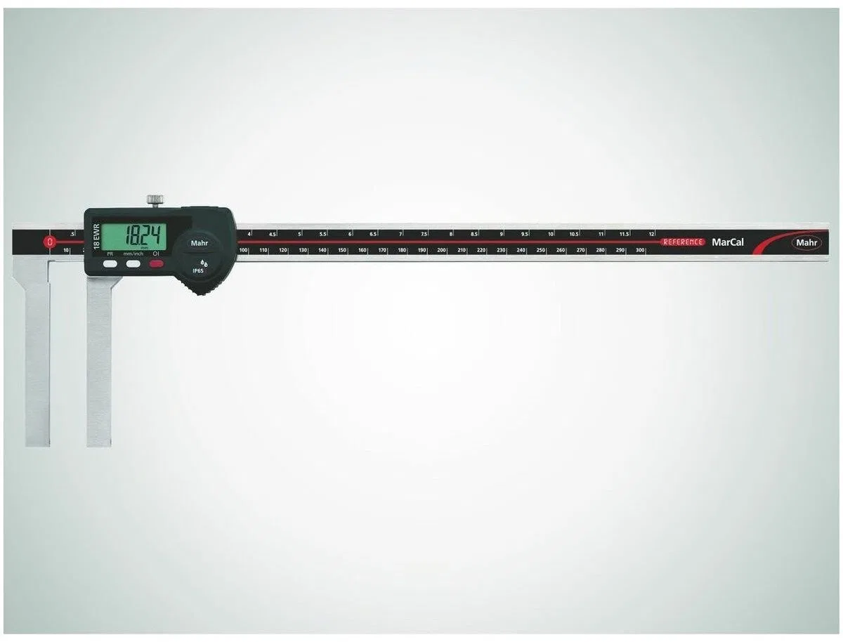 Digitaler Messschieber 300 mm (12") IP65 3V/DATA, Backenbreite 75 mm, einseitig MAHRCAL 18EWR
