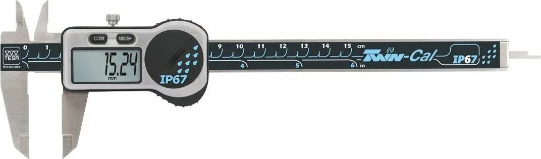 Tesa Digital-Messschieber 150, 6-stellig, IP67, 3 V/SQ, TWIN-CAL, zertifiziert