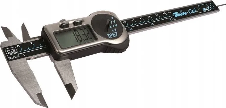 Tesa Digital-Messschieber 150, 6-stellig, IP67, 3 V, ABS, RD 1,5, TWIN-CAL