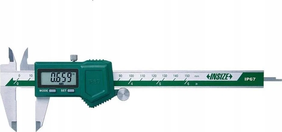 Insize Digital-Messschieber 200, 8 Stellen, IP67, 3 V, ABS/SQ-Rolle /Zertifikat..