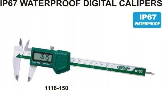 Insize Messschieber  200 digital   8 IP67 3V/ABS/SQ /Zert.