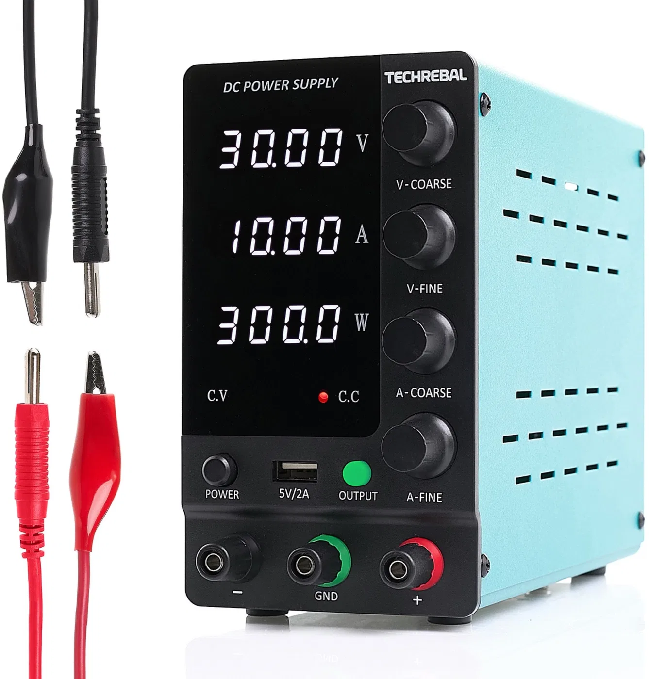 Leistungsstarkes Techrebal SPS-C1203 Labor- und Service-Netzteil, 120 V, 3 A, USB 5 V, Kabel