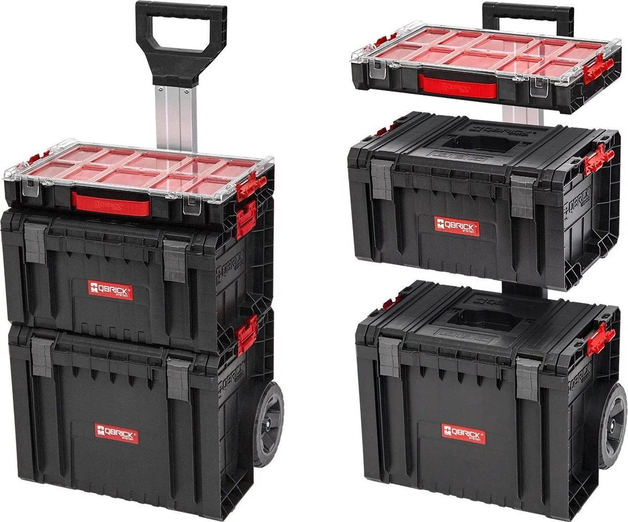 Qbrick Werkzeugkasten-Set Qbrick System 414318 3-in-1-Transportwagen