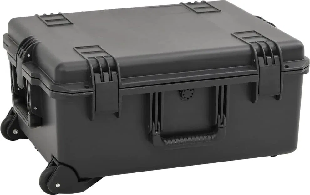 vidaXL Werkzeugkoffer im Flugkoffer-Design, schwarz, 62,5 x 50 x 28,5 cm, PP