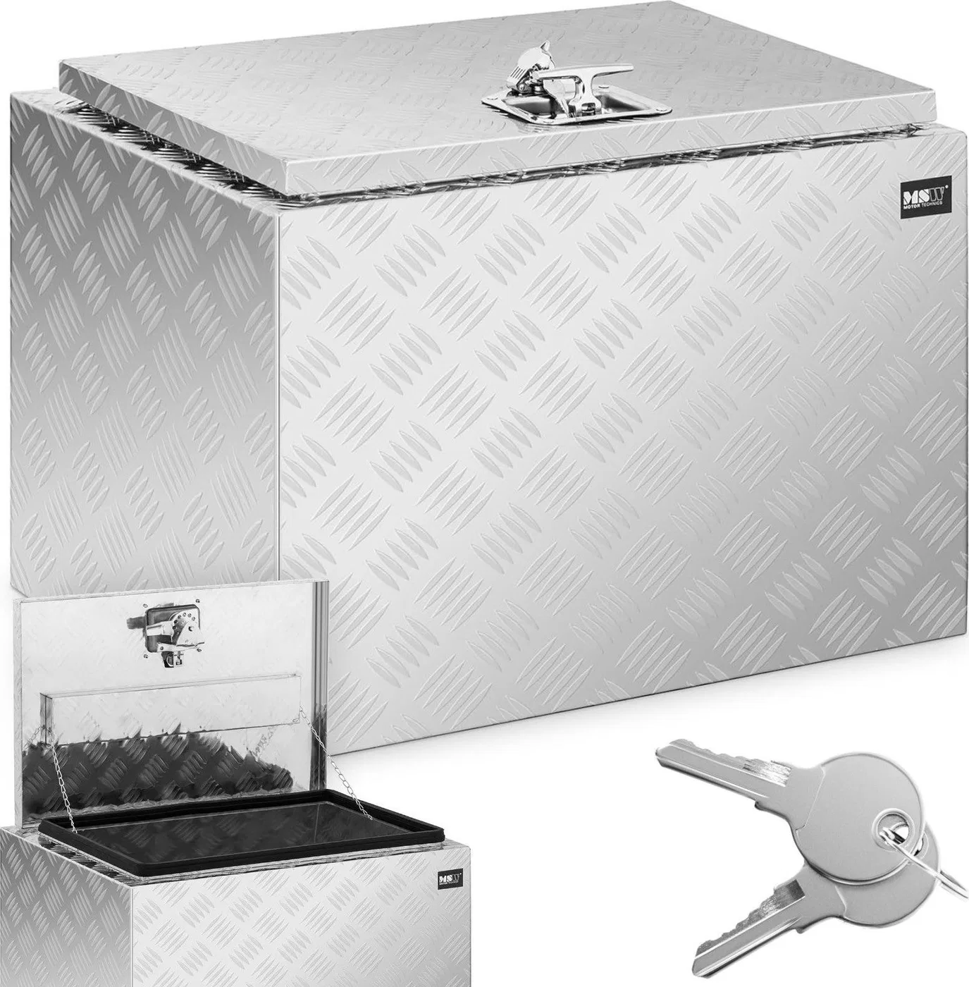 MSW Aluminium-Werkzeugkasten mit Deckel, 120 l Aluminium-Werkzeugkasten mit Deckel, 120 l