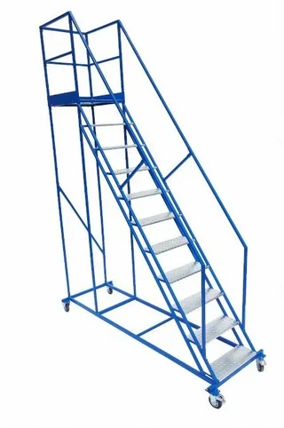 Stahl-Arbeitsbühne, fahrbar, 10 Stufen und Plattform (Standard)