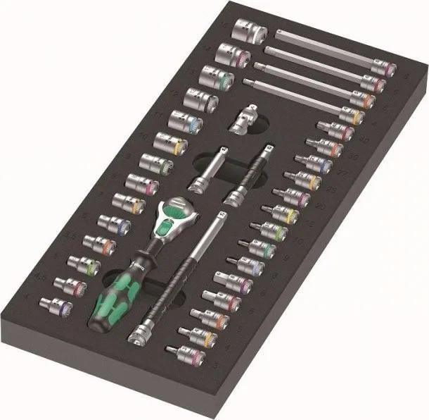 Wera Schaumstoff-Einsatz ZYKLOP 1/4" 8000 A, SET 1, 37-teilig (1 Satz)