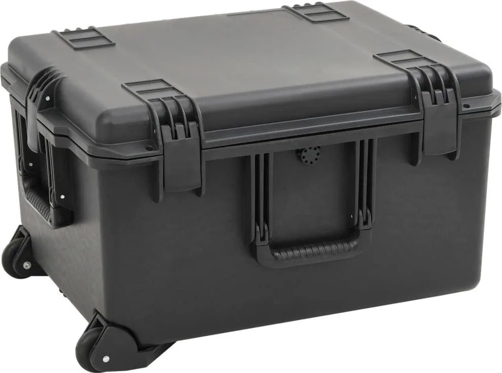 vidaXL Werkzeugkoffer im Flugkoffer-Design, schwarz, 62,5 x 49,5 x 37 cm, PP