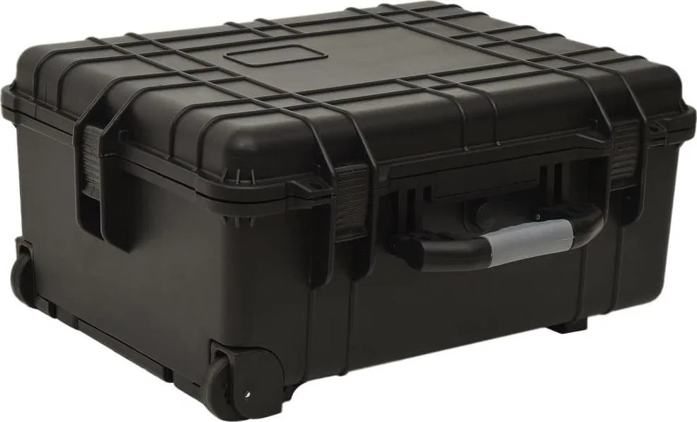 vidaXL Reisekoffer, schwarz, 58 x 45 x 27 cm, PP