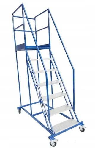 Stahl-Arbeitsbühne, fahrbar, 6 Stufen und Plattform (Standard)