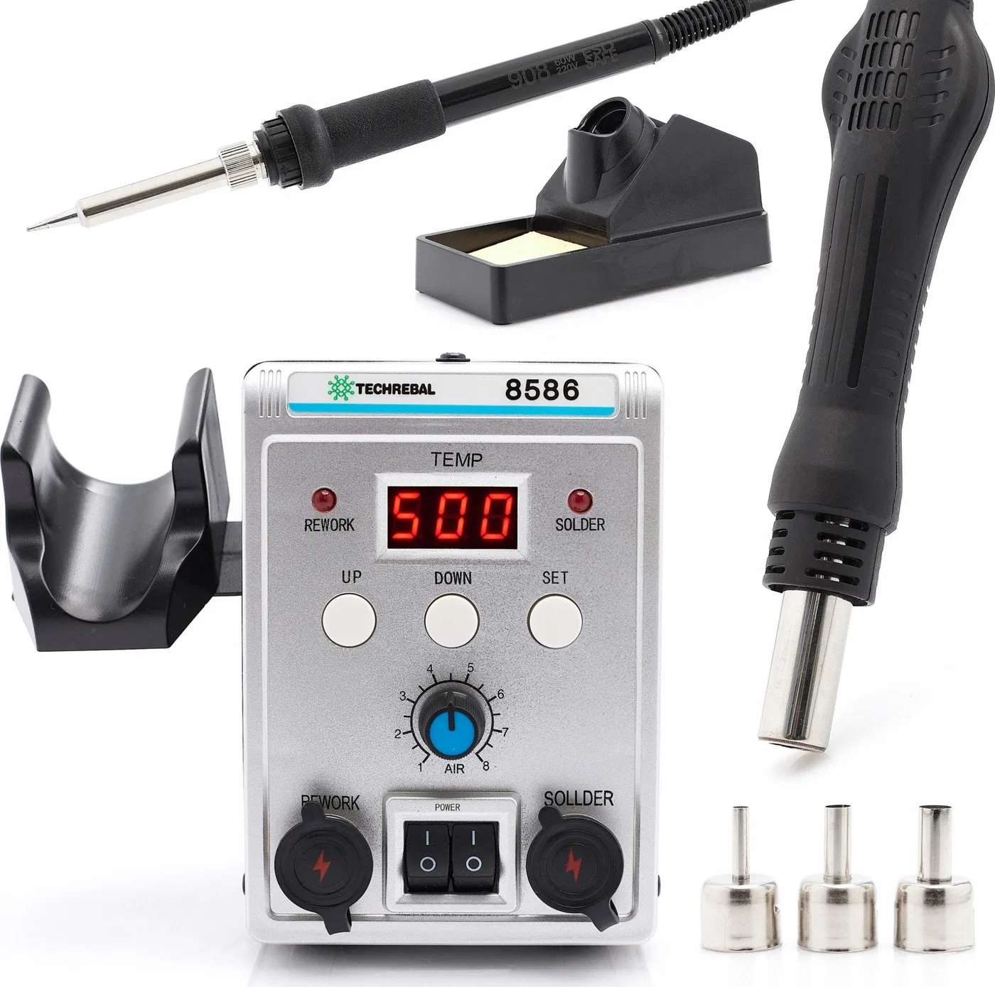 Techrebal Kunststoffschweißgerät TECHREBAL 8586 Kunststoff-Set