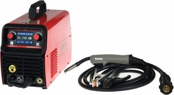 Unimet Halbautomatisches Schweißgerät TECNOMIG 212 LCD SYNERGIC VRD ALU