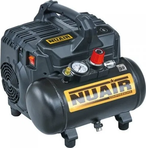 Nuair-Kompressor, ölfreier Kompressor, 6 l, 8 bar, geräuscharm, 59 dB (1 Stück)